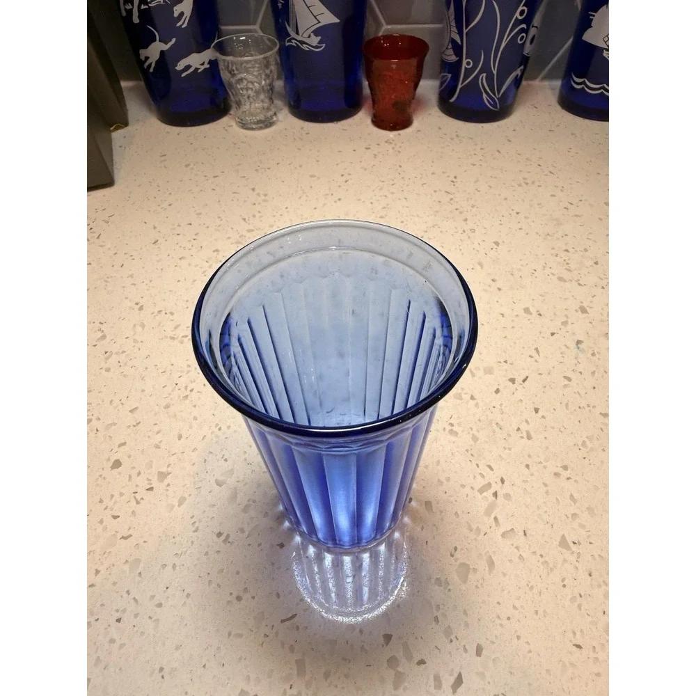 Hazel Atlas Aurora Cobalt Blue 4 3/4
